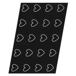 Flexipan 60x40 plaque de 20 coeurs 6,5x6x1,6 cm