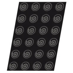 Flexipan 60x40 plaque de 24 demi- sphères spirales 3,6 cm