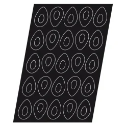 Flexipan 60x40 plaque de 25 demi-oeufs savarins 9,5x6 cm