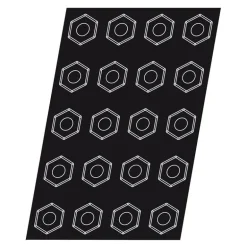 Flexipan 60x40 plaque de 20 hexagones 8 cm