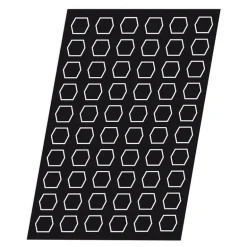 Flexipan 60x40 plaque de 60 hexagones 4,5x4 cm