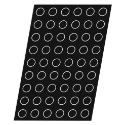 Flexipan 60x40 plaque de 54 mini-cylindres  3,8 cm
