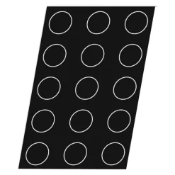 Flexipan 60x40 plaque de 60 quichettes tartelettes unies 4,2 cm