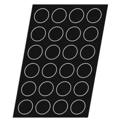 Flexipan 60x40 plaque de 24 tartelettes évasées 7,7 cm