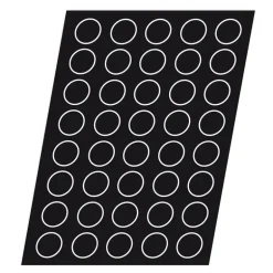 Flexipan 60x40 plaque de 15 tartelettes creuses évasées 9,6 cm