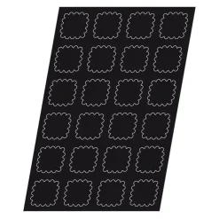 Flexipan 60x40 plaque de 24 tartelettes carrées cannelées 7,8 cm