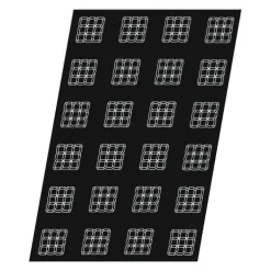 Flexipan 60x40 plaque de 24 tartelettes carrées 7 cm