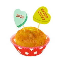 Kit déco cupcakes Coeurs Rouges