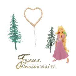 Kit décor gâteau Princesse aux longs cheveux