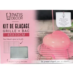 Kit de glaçage grille + bac 45 x 33 cm