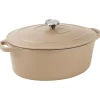 Le Chasseur cocotte ovale avec couvercle ""marron glacé"" 31 x 26 cm