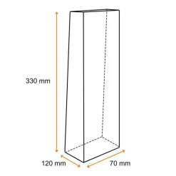 Lots sachets transparents fond plat -120+70x330mm (x50)