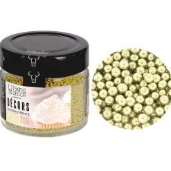 Mini perles dorées comestibles Ø 2 mm 70 g