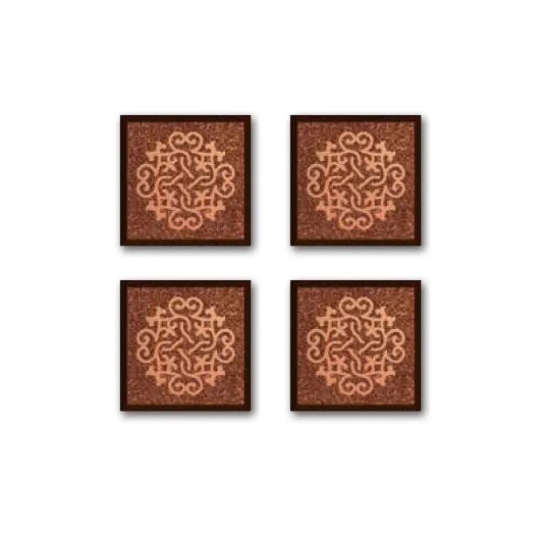 Moule carrés chocolat décor arabesques