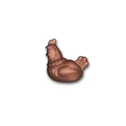 Moule chocolat 8 poules plates assises 5 cm
