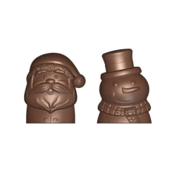 Moule chocolat bonhomme de neige et père Noël