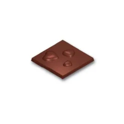 Moule chocolat Carrés 3 coeurs