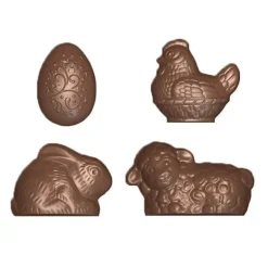 Moule friture en chocolat 4 sujets de Pâques