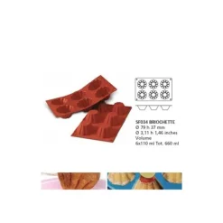 Moule silicone 6 briochettes