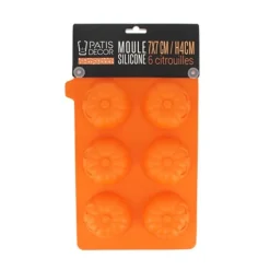 Moule silicone 6 citrouilles 3D