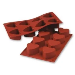 Moule silicone 8 coeurs profonds