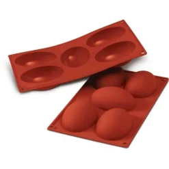 Moule silicone 5 demi oeufs 10 cm