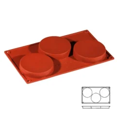 Moule silicone 3 disques pour biscuits