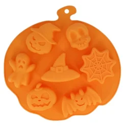 Moule Silicone 7 Empreintes Sujets d'Halloween - Ø 25,5 cm