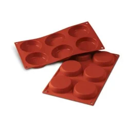 Moule silicone 6 flans 8 cm