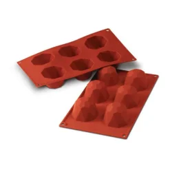 Moule silicone 6 grands diamants