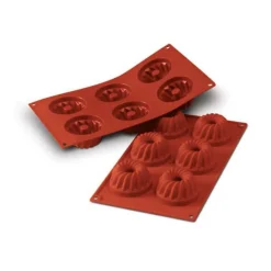 Moule silicone 6 petits Kouglofs