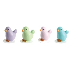 Poussins sur pique plastique assortis (x64)