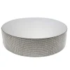 Présentoir gâteau effet miroir et contour en strass 40 cm