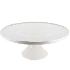 Présentoir gâteau en céramique blanc Ø 30 cm