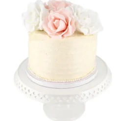 Présentoir gâteau en céramique dentelle fantaisie 25 cm