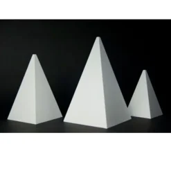 Présentoir polystyrène pyramide 4 faces