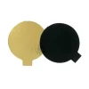 Rond carton Noir / Or individuel 8 cm (x 200)