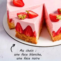 Ronds blancs et noirs Ø 18 cm (x5)