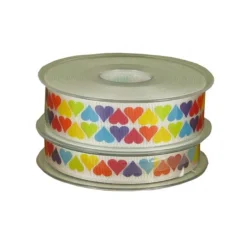 Ruban blanc coeurs (20 m)