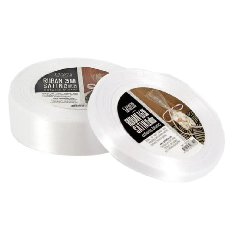 Ruban blanc satin (22 m)