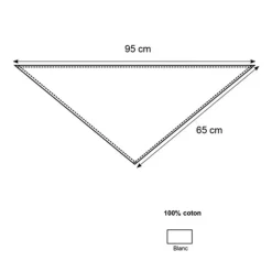 Tour de cou triangle blanc