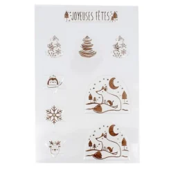 Transfert chocolat thème Noël Renard