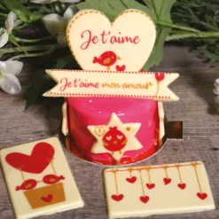 Transfert chocolat thème Saint Valentin